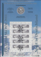 Bundesrepublik Numisblatt 6/2010 Alpine Ski WM Mit 10-Euro-Silbermünze - Verzamelingen