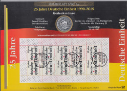 Bundesrepublik Numisblatt 5/2015  Deutsche Einheit  Mit 25-Euro-Gedenkmünze - Verzamelingen