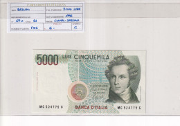 ITALIA  5000 LIRE BELLINI 1992 CAT 69C - 5000 Lire