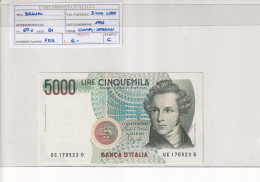 ITALIA  5000 LIRE BELLINI 1992 CAT 69C - 5000 Lire