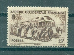 A.O.F. -  N°40** MNH SCAN DU VERSO. Arrivée De L'autorail En Gare De Dakar (Sénégal). - Ungebraucht