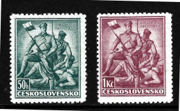 1937 Czechoslovakia 20th Anniversary Of Battle Of Zborov Mi 373/4 Sc 228/9 MNH/** - Ongebruikt