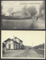 Diverse Plaatsen, Oude Kaarten, W.o. Station Gastuche, Bois-Seigneur-Isaac, Enz. (100 Stuks) - Sonstige & Ohne Zuordnung