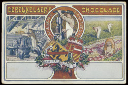 De Beukelaer, Antwerpen, Chocolade En Biscuits (18 Stuks) - Reclame