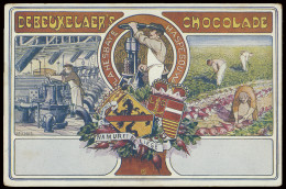 De Beukelaer, Antwerpen, Chocolade En Biscuits (18 Stuks) - Publicité