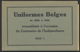 Belgische Uniformen, 1830/1930, Serie 1 Tot 4 (40 Stuks) - Other & Unclassified