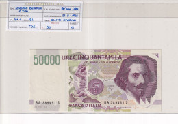 ITALIA  50000 LIRE 27-5-1992 CAT 81A - 50000 Liras