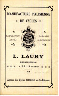 10.AUBE.PALIS.MANUFACTURE PALISIENNE DE CYCLES.L.LAURY CONSTRUCTEUR.CYCLES " YRUAL " - Non Classés