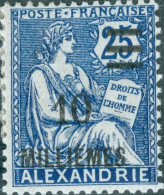 ALESSANDRIA – ALEXANDRIA, TIPO MOUCHON SOPRASTAMPATO, 1925 NUOVO (MLH*) Mi:FR-ALE 69, Sn:FR-ALE 69, Yt:FR-ALE 70 - Nuevos