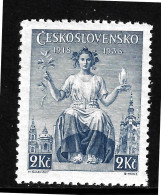 1938 Czechoslovakia 20th Anniversary Of Independence Mi 404 Sc 253 MNH/** - Neufs