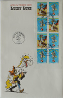76 - Rouen Bande Carnet De 8 TP Fête Du Timbre Sur Grande Enveloppe Lucky Luke - 2003 - Dag Van De Postzegel