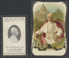 Doodsprentjes Van Paus Z.H.Leo XIII, Dd. 20 Juli 1903, Samen Met Een Postkaart, Zm - Other & Unclassified