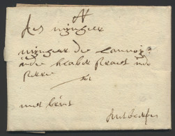 1683 Voorloper Met Inhoud, Vanuit Dendermonde (handgeschreven Op De Keerzijde), Naar Antwerpen, Vermelding Met Vrint, Zm - 1621-1713 (Pays-Bas Espagnols)