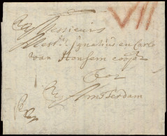 1684 Voorloper Met Inhoud, Vanuit Antwerpen, Naar Amsterdam, Port VII In Rood Krijt, Zm - 1621-1713 (Spaanse Nederlanden)