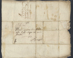 1693 Voorloper Met Inhoud, Vanuit Antwerpen, Dd. 20 Maart, Naar Brugghe (Brugge), Manuscript Links Onder, Zm - 1621-1713 (Pays-Bas Espagnols)