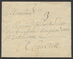 1706 Voorloper Met Inhoud, Vanuit Liège, Dd. 17 September Naar Brussel, Port 3 Deciemen, Zm - 1621-1713 (Países Bajos Españoles)