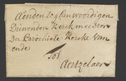 1768 Bodebrief Met Inhoud Uit Antwerpen Op 16 Augustus 1768 En Gericht Aan De Dienende Kerckmeesters Der Parochiale Kerc - 1714-1794 (Austrian Netherlands)