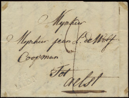 1801 Voorloper Vanuit Lier (H.29 Droogstempel 93 LIER) Naar Aalst Dd. 9/10/1801, Zm - 1794-1814 (Französische Besatzung)