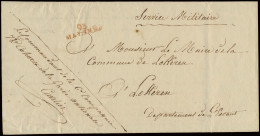 1812 Voorloper Vanuit Mechelen (93 Malines), In Portvrijdom Service Militaire, Commandant Garde National, Dd. 8/12/1812  - 1794-1814 (French Period)