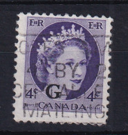 Canada: 1955/56   Official - QE II 'G' OVPT   SG O204    4c    Used - Sobrecargados