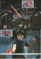 Germany Deutschland 1989 Maximum Card, Fur Den Sport, Tischtennis Table Tennis, Kunstturnen Artistic Gymnastics, Bonn - 1981-2000