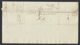 Franse Periode, 24 Documenten Bruxelles, Courtrai, Gand En Mons, Leuk Geheel, Zm/m. - 1794-1814 (Französische Besatzung)