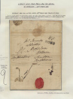 1815 Voorloper Met Inhoud, Vanuit Mons Dd. 29 Maart 1815, (zwarte Naamstempel MONS + PP, Herland 63), Naar Londen (Engel - 1815-1830 (Holländische Periode)