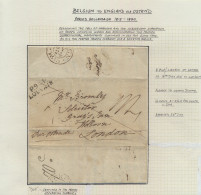 1815 Voorloper Met Inhoud, Vanuit Leuven (zwarte Naamstempel P94P LOUVAIN, Herlant 28), Naar Londen (Engeland), Via Oost - 1815-1830 (Holländische Periode)