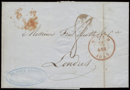 1853 Voorloper Met Inhoud, Vanuit Gent, Vertrekstempel Ontbreekt De Maand, Dd. 31 Januari 1853, Port 8 Deciemen, Naar Lo - 1830-1849 (Independent Belgium)