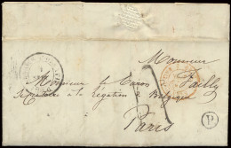 1856 Voorloper Met Inhoud, Vanuit Lennick-St-Quentin, Vertrekstempel Niet Beschreven In Herlant, Postbus P (Strythem), P - 1830-1849 (Unabhängiges Belgien)