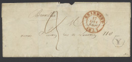1857 Voorloper Zonder Inhoud, Vanuit Grammont, Postbus Y Niet Beschreven In La Poste Rurale Van JC. Porignon, Dd. 17 Jun - 1830-1849 (Unabhängiges Belgien)
