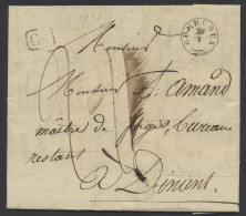 1837 Voorloper Met Inhoud, Verstuurd Uit Gembloux (type 18) 20/5/1837 Naar Dinant, Zm - 1830-1849 (Belgica Independiente)