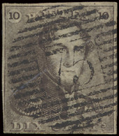 N° 1-V26 (Balasse) 10c. Bruin, Variëteit 26, Positie 193, Volrandig, Zm - 1849 Epauletten