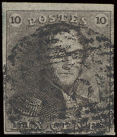 N° 1 10c. Bruin, Volrandig, Zm (OBP €90) - 1849 Epauletten