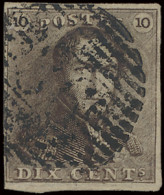 N° 1 10c. Bruin, Volrandig, P.86 Neufchâteau, Lichte Centrale Afstempeling, Zm (COBA €60) - 1849 Epaulettes