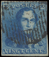 N° 2A 20c. Blauw, Volrandig, Positie 67, Zm - 1849 Hombreras