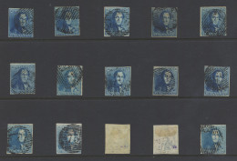 N° 2 20c. Blauw (15x) Alle Vierrandig, Zm (OBP €900) - 1849 Epauletten