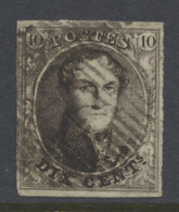 N° 3 10c. Bruin Met Lichte Stempel P.25-Charleroi, Volrandig, Zm (OBP €115) - 1849-1850 Médaillons (3/5)