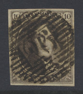 N° 3 10c. Bruin, Volrandig Met Mooie Randen, P.26-Châtelineau, Zm (OBP €115 + COBA +€15) - 1849-1850 Medallones (3/5)