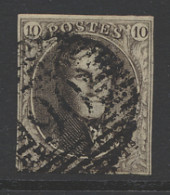 N° 3 10c. Bruin Met P.90-Oostende, Mooie Drie Randen, Onderaan Gerafeld, M (OBP €115) - 1849-1850 Médaillons (3/5)