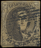 N° 3 10c. Bruin, Volrandig, P.144-Somergem, Zm (OBP €115 + COBA €75) - 1849-1850 Medaillen (3/5)