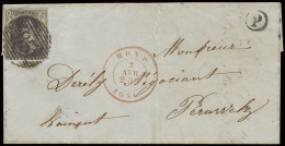 1851 N° 3 10c. Bruin, Brief, Afstempeling P.85-Namur, Volrandig, Postbus P Niet Beschreven In La Poste Rurale, Dd. 3 Avr - 1849-1850 Medallones (3/5)