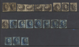 N° 3 En 4, 3 (3 Paren - 4 Ex.), 4 (10 Ex.), Alle Tweede Keuze, Voor Plaatverzamelaar, M/ntz (Hoge Cataloguswaarde) - 1849-1850 Médaillons (3/5)