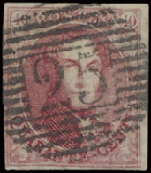 N° 5 40c. Karmijnroze, Zeer Goed Gerand En Zeer Mooie Centrale, Ogenvrije Afst. P.25-Charleroi, Zm (OBP €575 + COBA €5) - 1849-1850 Médaillons (3/5)