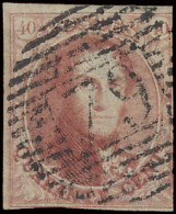 N° 5 40c. Karmijnrood, Rechtsboven Licht Ingesneden, P.79-Marche, M/ntz (COBA €150) - 1849-1850 Medaillen (3/5)