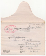Lettre Du Stalag 1A Stablack - Censure Rouge "K.g.f. B.P. 69 Geprüft" - WW II