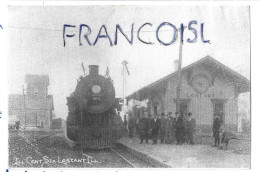Copie D'une Photo D'un Train à Vapeur En Gare De Lostant (Illinois). Locomotive N° 1628 P R Janusick - Otros & Sin Clasificación
