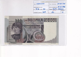 ITALIA  10000 LIRE CASTAGNO 29-12-1978 CAT 75B - 10000 Liras