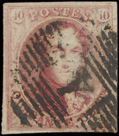 N° 8 40c. Karmijn Met P.4-Anvers, Volrandig, Zm (OBP €125) - 1851-1857 Medaillen (6/8)