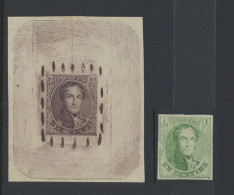 (*) N° 9 En 10 Herdruk Van De Matrijs Uitgesneden, 10c. Met Nog Brede Randen Van Het Velletje, M (OBP €195) - 1858-1862 Medaillen (9/12)